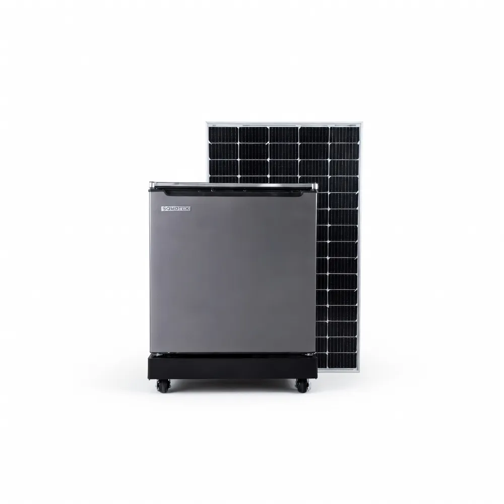 Kool-242L Somotex - Glass Top Freezer (Maxi (24V 60AH Generator + 40V PWM + 2 x 600W panels)